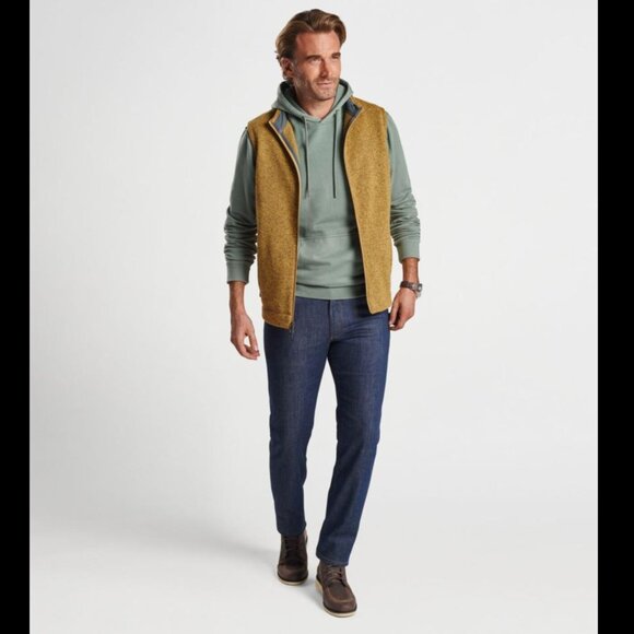 Peter Millar Crown Sweater Fleece Vest Golf Warm Layering Large  NWT - Picture 1 of 9